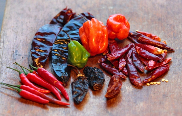 Lots of lovely chillies. The chipotles aren't used in this recipe though.